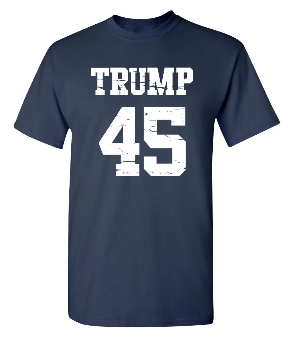 Trump 45 Juokinga Politinis Didžiosios Vėl Naujovė Grafinis Sarkastiškas Marškinėliai Medvilnės Derliaus Tees Marškinėliai