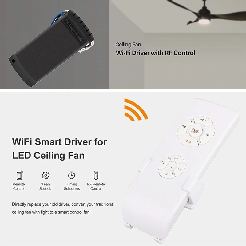 Tuya WIFI Smart Ventiliatorius Valdiklio Šviesos Tuya/smart Gyvenimą programos Greitis Nuotolinio Valdymo Jungiklis, Dirbti Su Alexa 