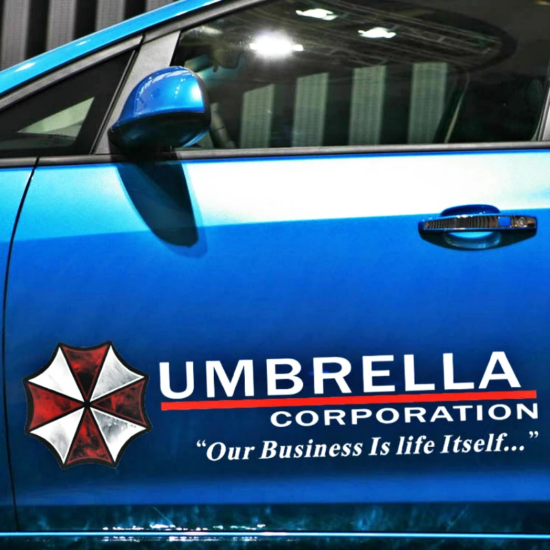 Umbrella Korporacijos Atspindintis Automobilio Šoninių Durų Lipdukas, Decal Juokinga Reikmenys Volkswagen Polo Golf Audi A3 Dėmesio 72cm*19cm