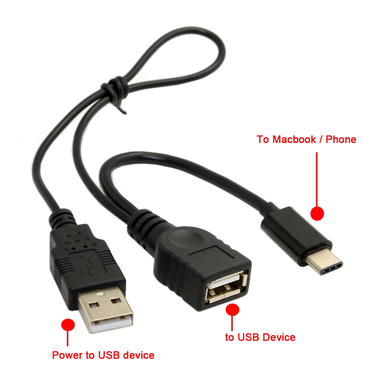 USB C OTG Kabelį, Tipas C su USB 3.0 moterų su maitinimo OTG Tipas-C Adapteris, skirtas 