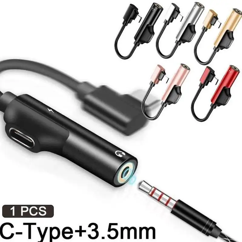 USB Tipas-C-3.5 mm Jack Tipo C Audio Splitter Ausinių Ausinių Adapteris USB-C Kabelio Aux Už Xiaomi 