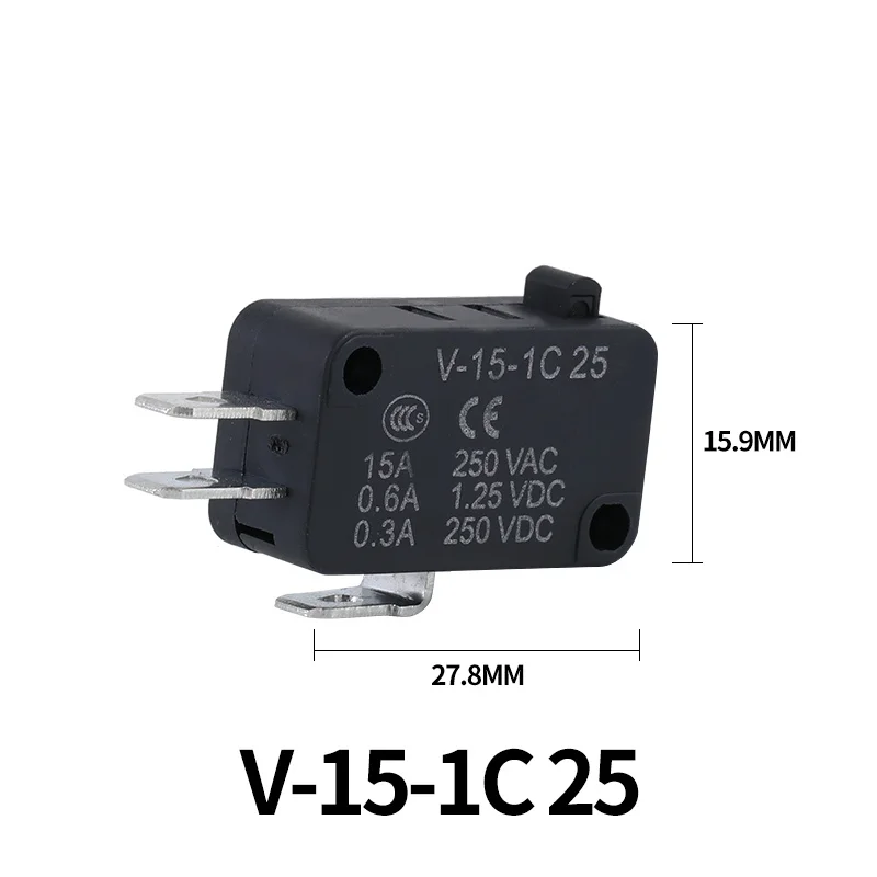 V-151-1C25/V-152-1C25/V-153-1C25/V-154-1C25/V-155-1C25/V-156-1C25/V-15-1C25/V-15-1B5 Akimirksnį Micro Limit Switch Sidabro Kontaktai