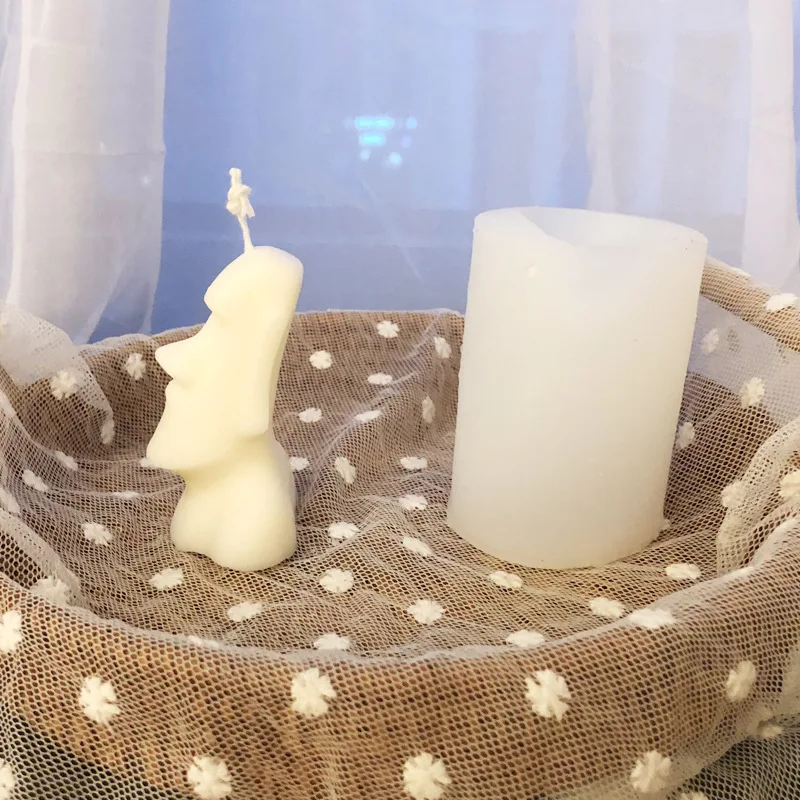 Velykų Sala Milžinišką Akmens Aromaterapija Žvakės Pelėsių Šiaurės Pakabukas Apdailos Kepimo Pyragas Silikono Formos Žvakė Priėmimo Komplektas
