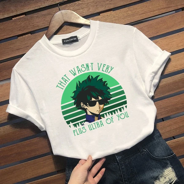 Viršūnės Mano Herojus akademinės bendruomenės Boku Anime Marškinėlius Vasaros Trumpas Rankovės Marškinėliai Moterims, Kad Nebuvo Labai Plus Ultra Jus Juokingi T Marškinėliai Tee