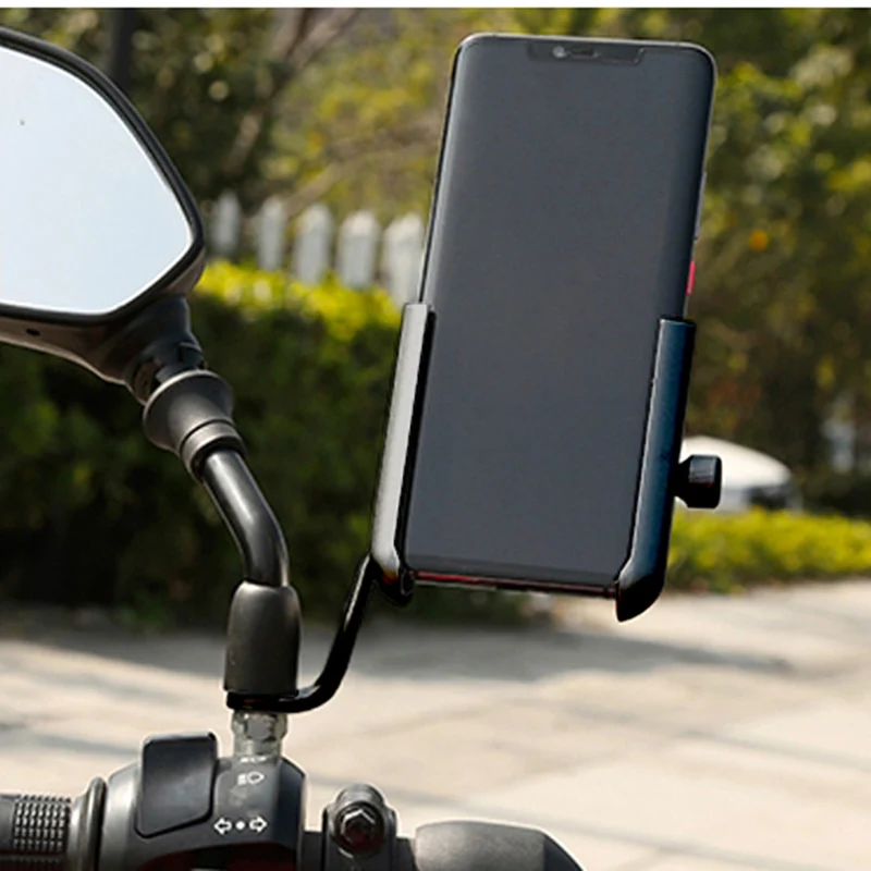 Vmonv Aliuminio Lydinio Motociklo galinio vaizdo Veidrodžio, mobiliojo Telefono Laikiklis GPS Navigacija, Laikiklis Mount Įrašą Dviračio Rankenos pagalba Telefonu