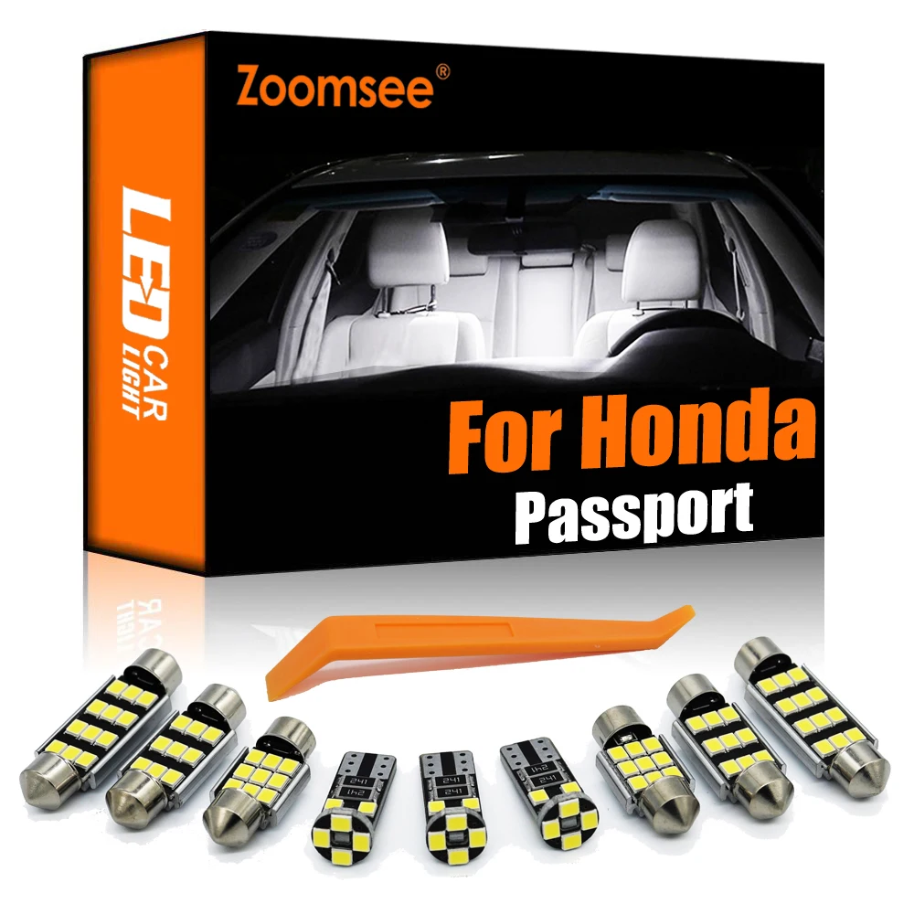 Zoomsee 15vnt Interjero LED Honda Passport 2019 2020 Canbus Transporto priemonės Lemputė Indoor Dome Žemėlapio Skaitymo Lemputė Nėra Klaidos Auto Lempų Komplektas
