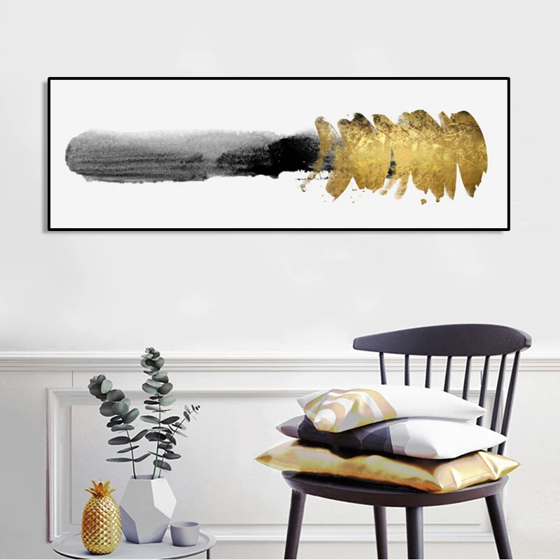 Šiuolaikinės Aukso Abstrakčiai Naftos Tapyba ant Drobės, Plakatų ir grafikos Sienos Meno Tapybos paveikslų Kambarį Namų Dekoro be Rėmelio