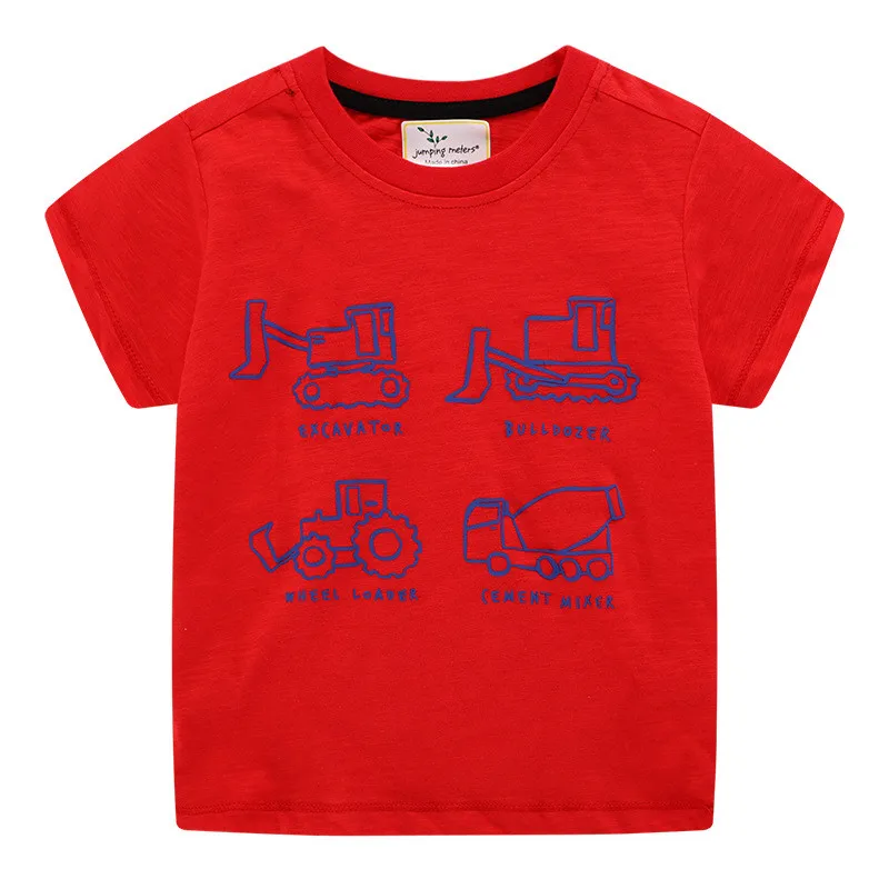 Šokinėja Metrų Naują Atvykimo Kūdikių T shirts Animacinių filmų Automobiliai Spausdinti Medvilnės Berniukų, Mergaičių Tees Viršūnes, kad Vasarą Nešioti