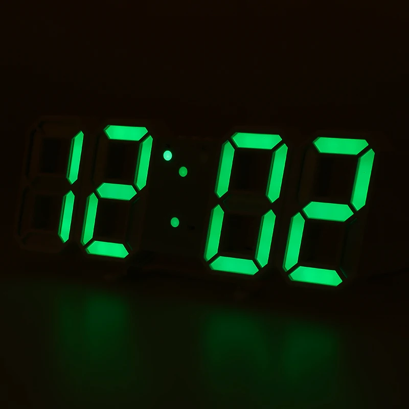 Žadintuvas 3D LED Skaitmeninis Sieninis Laikrodis Data ir Laikas Celsijaus naktinė lempa Ekranas Lentelė Darbalaukio Laikrodžius, Žadintuvas Už Kambarį