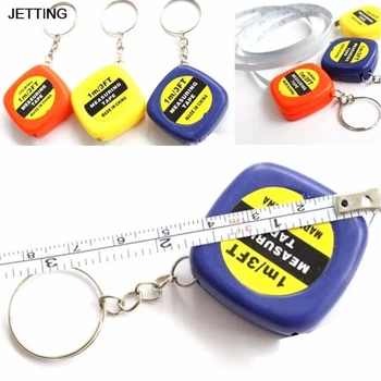 1 Metro Spalvos Atsitiktinės Keychain paketų prižiūrėtojų raktinę Įrankis Populiarėja Mini Matavimo Juosta Portable 
