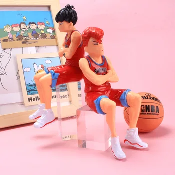 1 Vnt Cool Anime Slam Dunk Sėdi Kaede Rukawa Sakuragi Hanamiji PVC Veiksmų Skaičius, Modelis Lėlės, Žaislai Vaikams, Berniukui Dovana