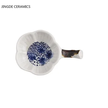 1 vnt Japoniška Keramika Cinkavimas Patiekalų Gėlių Formos Suši Cinkavimas Padažas su Actu Patiekalas, Čili, Pagardinti Patiekalą Namų Stalo Reikmenys