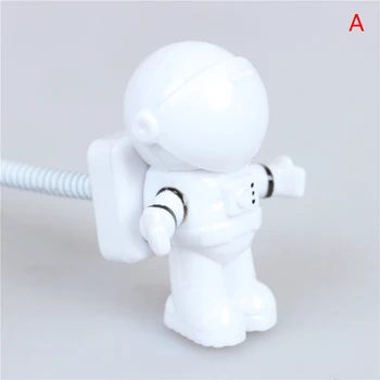 1 vnt Mini Lankstus Astronautas Astronautas USB Vamzdis LED Nakties Šviesos Lempa Nešiojamas KOMPIUTERIS