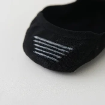 10 vnt = 5 poras naujų Medvilnės vyrų nematomi kojinės vyrams kojinės silikono priešslydžio sistema, gryna spalva vasarą kojinės