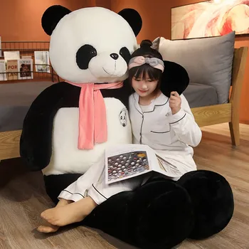 100cm Mielas Kūdikis Didelis Milžinas Šalikas Panda Bear Pliušinis iškamša Lėlės, Gyvūnai Žaislas Pagalvę Animacinių filmų Kawaii Lėlės Merginos Meilužis Dovanos