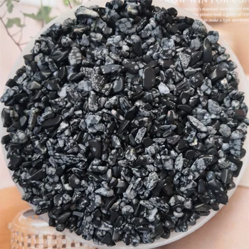 100g 5mm-7mm Snaigės Obsidianas Žvyro Natūralių Ir Mineralinių Akmenų Grubus Runos Chakra Raganavimas Prekių Akvariumo Apdaila