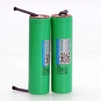 100VNT Naujas Prekės ženklas 18650 2500mAh Įkrovimo baterija (akumuliatorius 3,6 V INR18650 25R M 20A įvykdymo + PASIDARYK pats Nikelio