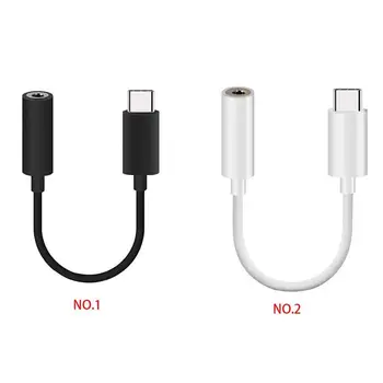 10cm USB C Tipo 3,5 mm Jack Adapteris USB-C Tipo C iki 3,5 mm Ausinių Audio Aux Kabelis