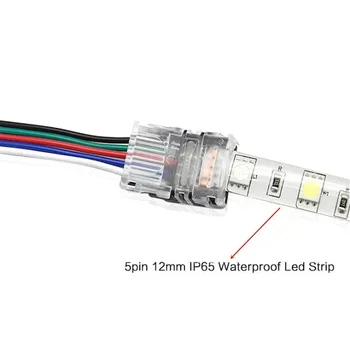 10mm LED Juostelės Jungtis, skirta Vienu RGB RGBW 5050 LED Juostelės laidų Jungtis