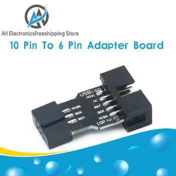 10Pin Į 6PiN Konvertuoti Į Standartinės 10 Pin 6 Pin Adapteris Valdybos ATMEL STK500 AVRISP USBASP ISP Sąsajos Keitiklis AVR