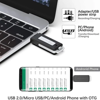 16GB USB Diktofonas, Mini Garso o Diktofono Paskaita Susitikime Kišenėje Diktofonas Interviu