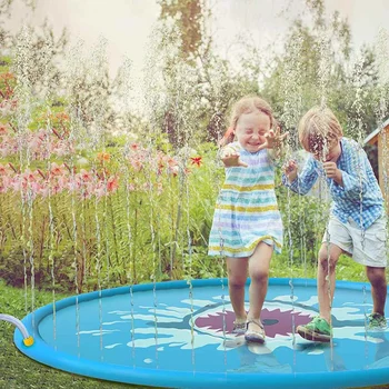 170cm Vaikai Pripučiami Vandens purškimo trinkelėmis Apvalios Vandens Purslų Žaisti biliardą Žaisti Purkštuvų Mat Kieme Lauko Įdomus PVC Baseinai