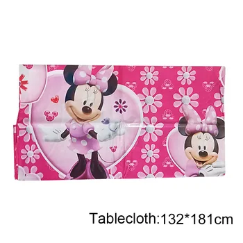 180*108 cm 1pc Minnie Mouse Temą Staltiesė Kūdikių Vaikams Gimtadienio Apdailos Lentelės Padengti Įvykis Šalies Prekių