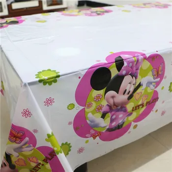 180*108 cm 1pc Minnie Mouse Temą Staltiesė Kūdikių Vaikams Gimtadienio Apdailos Lentelės Padengti Įvykis Šalies Prekių