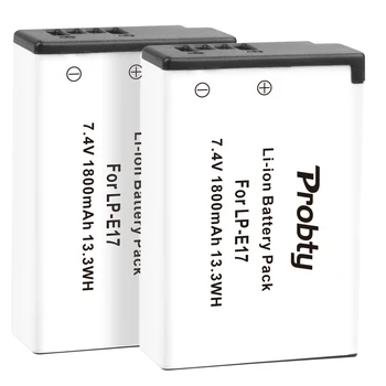 1800mAh LPE17 LP E17 LP-E17 Baterija+LED USB Dual Kroviklis Canon EOS 200D M3 M6 750D 760D T6i T6s 800D 8000D Kiss X8i Kameros