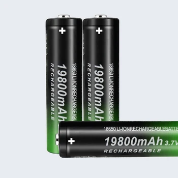 18650 baterija 3.7 V 19800mAh įkrovimo liion baterija su krovikliu Led žibintuvėlis batery litio baterija+1pcs Įkroviklis