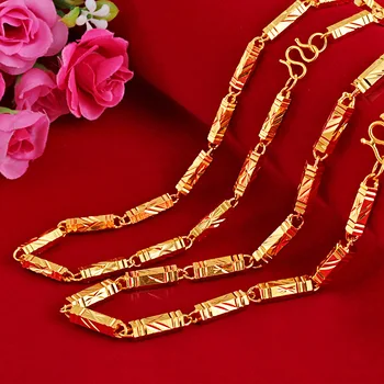 18K Gold Filled Ne Išnyks Amžinai Karoliai už Unisex Colgantes Bizuteria Kolye Bijoux Femme Colgante Naszyjnik 18k Gold Jewelry