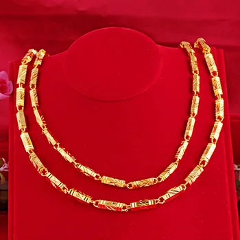 18K Gold Filled Ne Išnyks Amžinai Karoliai už Unisex Colgantes Bizuteria Kolye Bijoux Femme Colgante Naszyjnik 18k Gold Jewelry