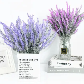 1Bunch Dirbtinis Levandų Plastiko Romantiška Provanso Levandų Gėlių Aukštos Kokybės Gėlių Padirbtų Augalų Vestuves Namų Dekoro