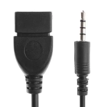 1PC 3.5 mm Male AUX Garso Kištuko Lizdą, USB 2.0 Moterų Keitiklio Kabelį, Laidą Skirtą Automobilinį MP3 Didmeninės