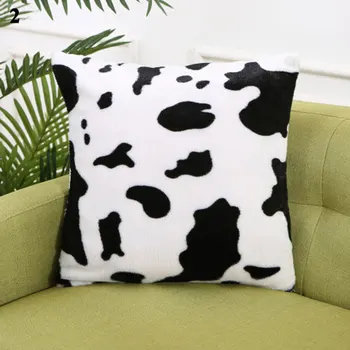 1Pc Karvė Modelis Pagalvės užvalkalą Dekoratyvinis Trumpas Pliušas Pagalvės užvalkalą Pagalvėlė Padengti Sofa-lova, Miegamajame Sofos, Sėdynės, Lova Mesti Pagalvę Padengti