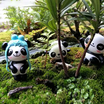 1Pc Mielas Kinijos didžioji Panda Figūrėlės Miniatiūros Mini 