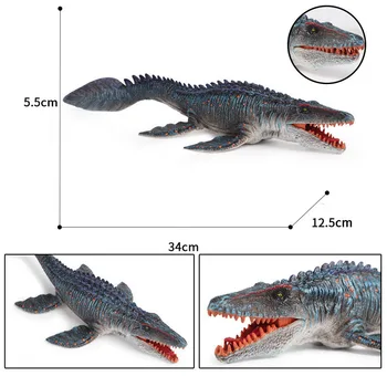 1PC Realūs Skaičiai Gyvas Dinozauras Mosasaurus Modelio Surinkimo Žaislai Berniukams Suaugusiųjų Liūtas Krokodilas Laukinių Gyvūnų Buveinės Decroation