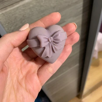 1Pcs Mini 3D Silikono Muilo Pelėsių Širdies Meilės Rožių Gėlių, Šokolado Liejimo formos Žvakė Polimero Molis Formų Amatai 