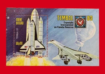 1Sheet Naujoji Gvinėja-Bisau Pašto Antspaudo 1983 Space Shuttle 