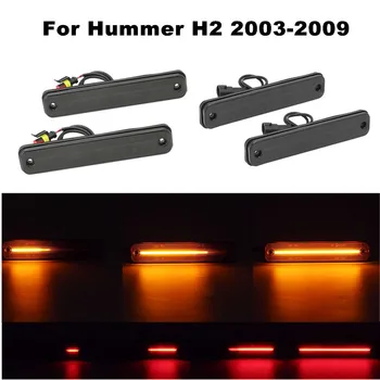 2/4Pcs Priekiniai Galiniai Normalus/Dinaminis LED Šoniniai Gabaritiniai šviesiniai indikatoriai Šoniniai Posūkio Signalo Lemputė, Žibintus, Hummer H2 2003-2009