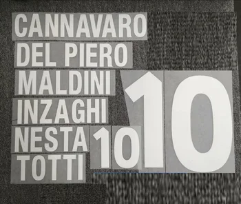 2000 Italija Nameset Del Piero Maldini Inzaghi Nesta Totti Cannavaro Nameset Pritaikyti Bet Kokį Vardą Skaičius Spausdinimas
