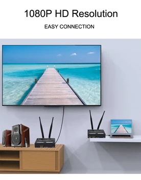 200m 656ft Belaidis HDMI Siųstuvas, Imtuvas, Belaidis Extender Video Konverteris, skirtas PS4 Nešiojamojo KOMPIUTERIO Į TELEVIZORIŲ 1080P IR Nuotolinio valdymo