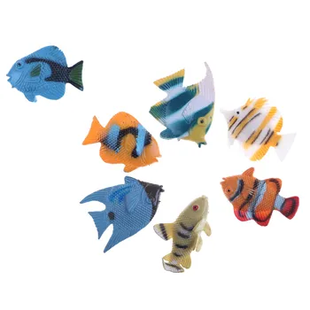 2021 12 vnt Tropinių Vandenynų Žuvų Pet Duomenys Žaislas Dovana Jūros Gyvenimo Modelį, Žaislai, PVC Baseino Žuvų Žaislas Ankstyvojo Ugdymo Mini 