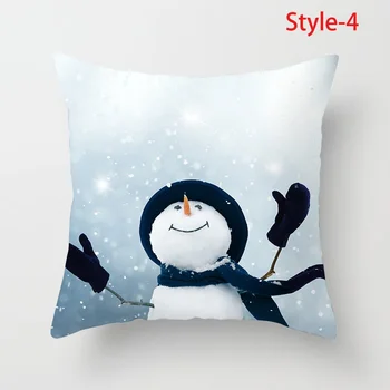 2021 Laimingų Naujųjų Metų Kalėdų Senelis Mielas Snowmen Kalėdų Senį Spausdinti Pagalvė Lova, Sofa Pagalvės Užvalkalą Miegamasis Apdailos Pagalvėlė