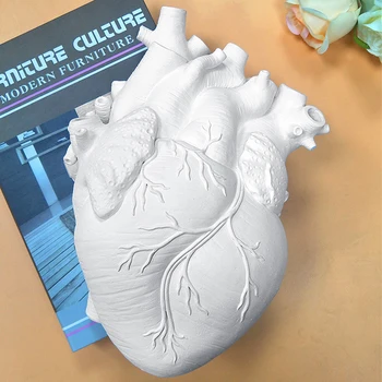2021 NAUJOS Širdies Formos Vaza Dervos Žmogaus Širdies Skulptūra Sodinamoji Darbalaukio Ornamentu Kūrybos Dovanos namams, Sodo Dekoro