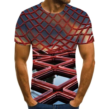 2021 vasaros marškinėliai vyriški streetwear O-kaklo trumparankoviai marškinėliai topai punk stiliaus vyriški drabužiai atsitiktinis 3D spausdinimo T-shirt