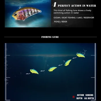 2021 Vibracijos Žvejybos Masalas Svareliai 13g 52mm Pilnas Vandens Reikmenys VIB Jaukų Žuvims Peche Spręsti Velkamosiomis Suku Dirbtinis Masalas