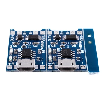 2VNT Blue Micro USB 5V 1A 18650 Ličio Baterijos Įkrovimo Valdyba