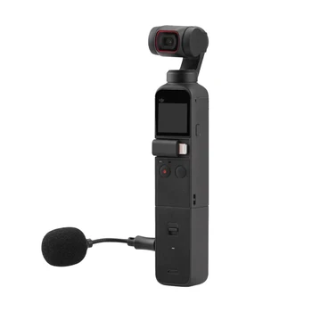 3.5 mm Nešiojamų Clip-on Atvartas Kondensatoriaus Mikrofonas, Laidinis Mini Mic už DJI Kišenėje 2 Do-It-All Rankena Gimbal Fotoaparato Priedai