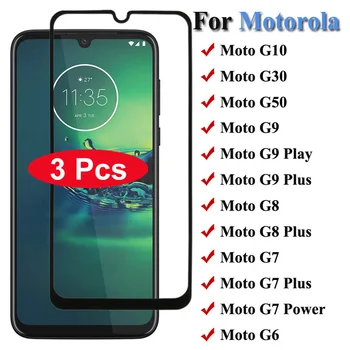3 Vnt Apsauginis Stiklas Motorola moto G50 G30 G10 G60 G20 G100 Ekrano apsaugos Moto G7 G8 Žaisti G9 Galia G8 G6 Plius G7+